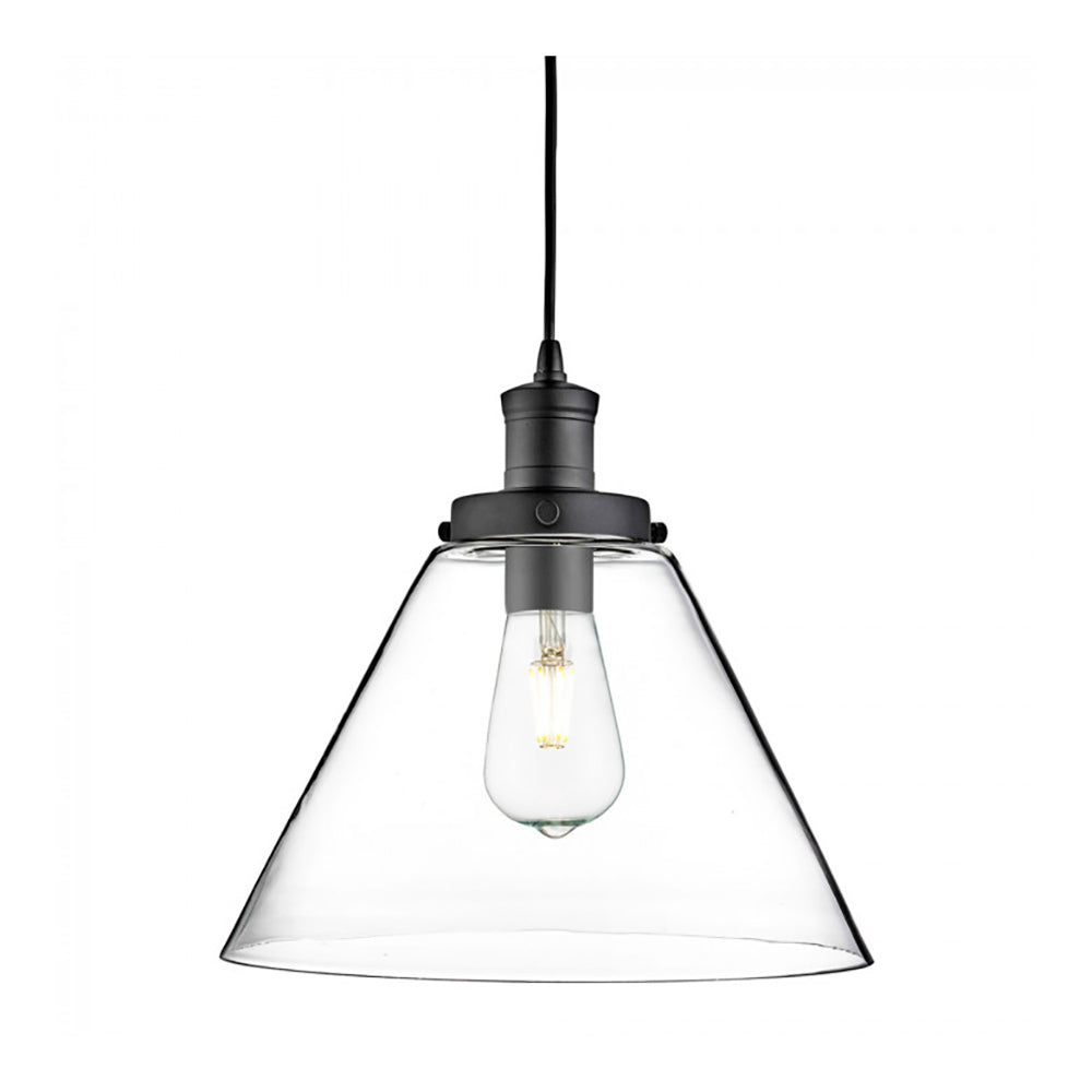 Buy Pendant Lights Australia Clifford Pendant Light Black Glass - QH3228-BL