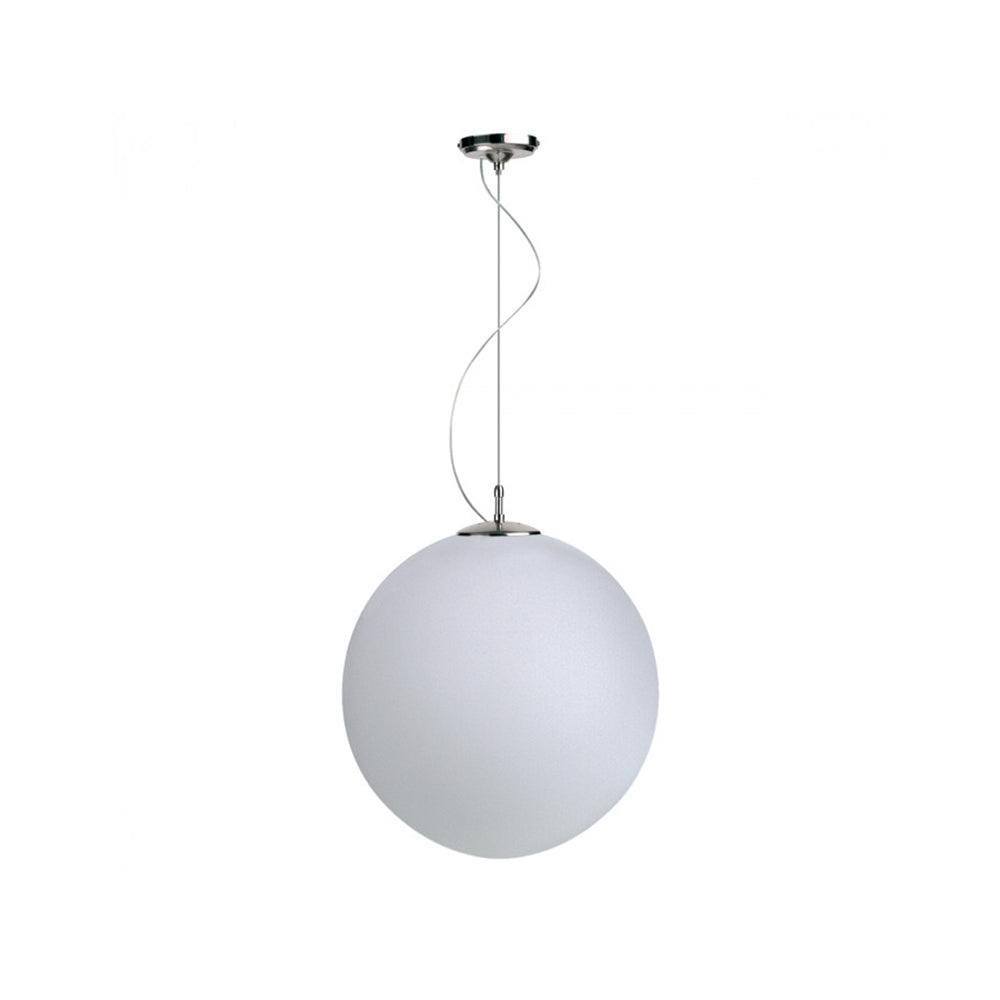 Buy Pendant Lights Australia Round Pendant Light Chrome / White Glass - QH400