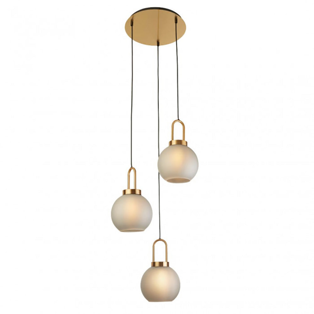 Buy Cluster Pendants Australia Ellie Cluster Pendant 3 Lights Brass Metal / Glass - QH6313-AC