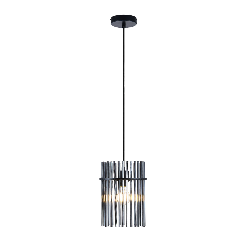 Quilo Pendant Light Black & Smoke - QUILO PE20-BKSM