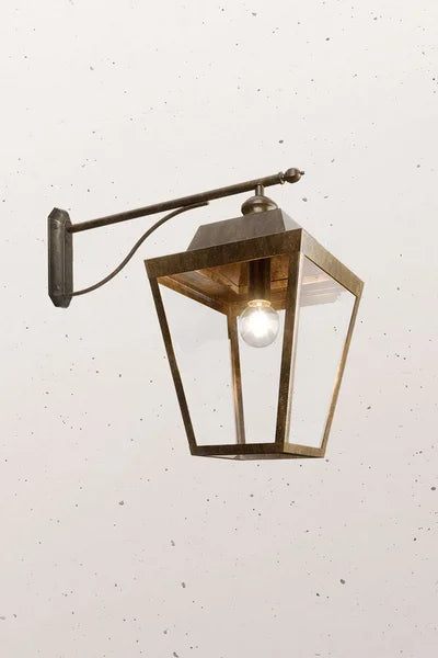 Quadro Outdoor Wall Light Antique Brass & Clear - IL.262.61.OT