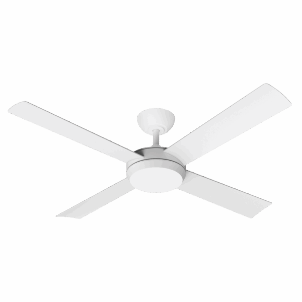 Proton DC Ceiling Fan With LED Light 48" 3 Blade White - MPDC1243W