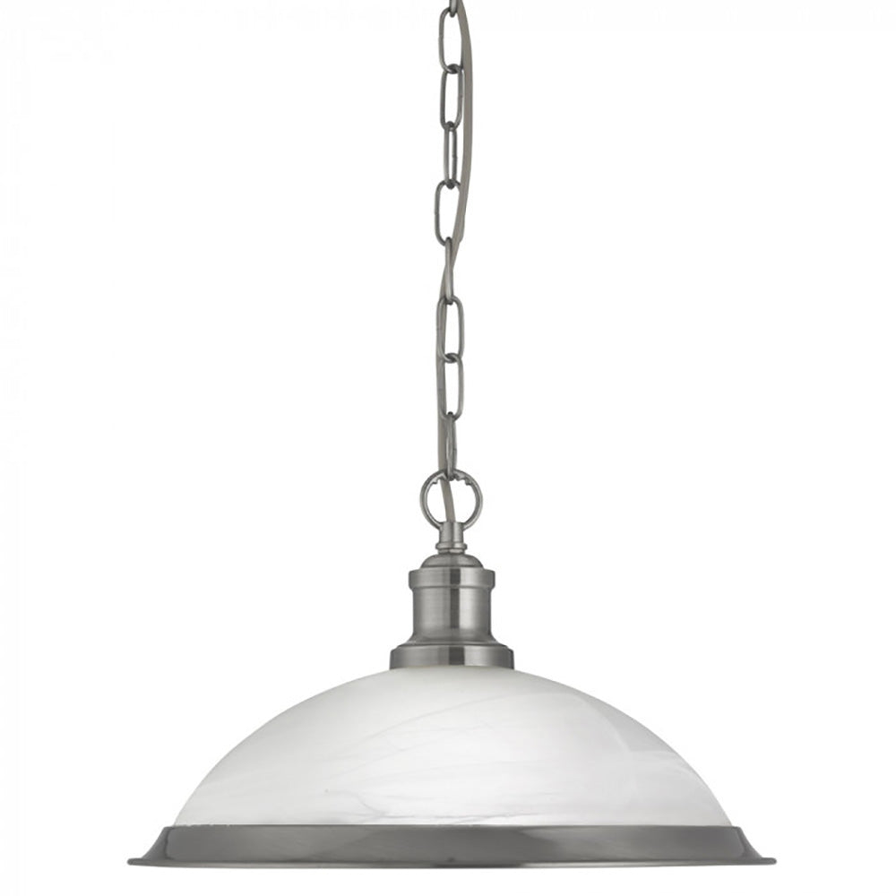 Sylvia Pendant Light Satin Chrome Metal / Glass - R1591-SC