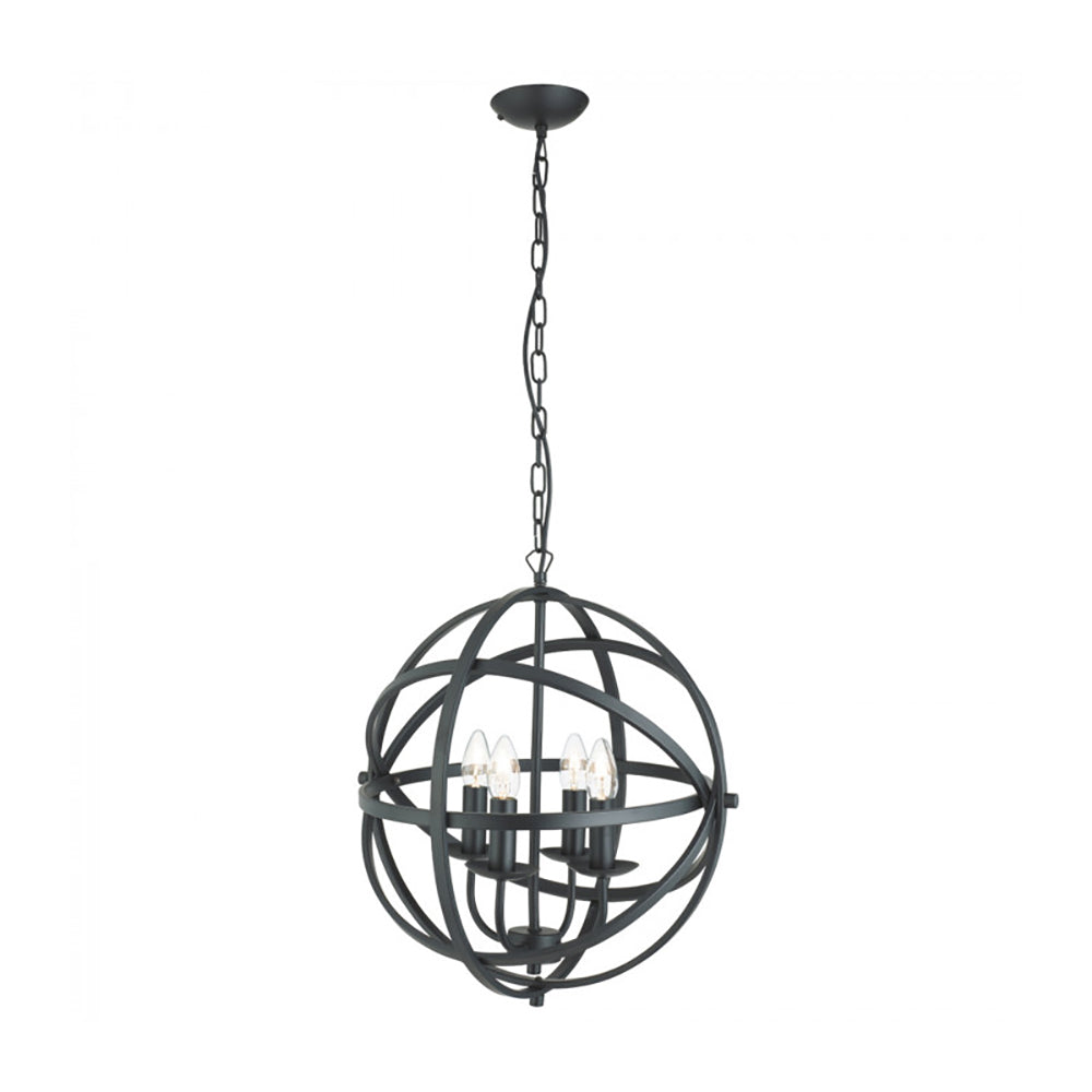 Amor Pendant 4 Lights Black Metal - R2474-BL