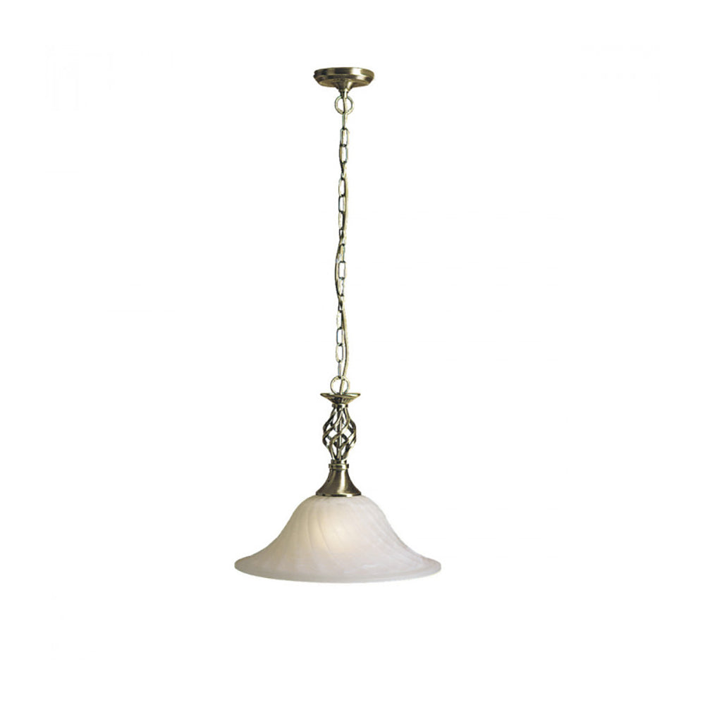 Devon Pendant Light Brass Glass / Metal - R4581-1P-AB