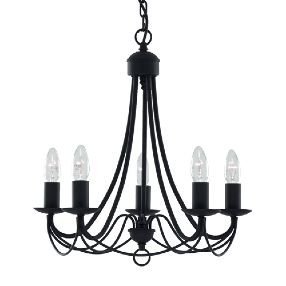 Buy Chandeliers Australia Maypole Chandelier 5 Lights Black - R6345-5P-BL