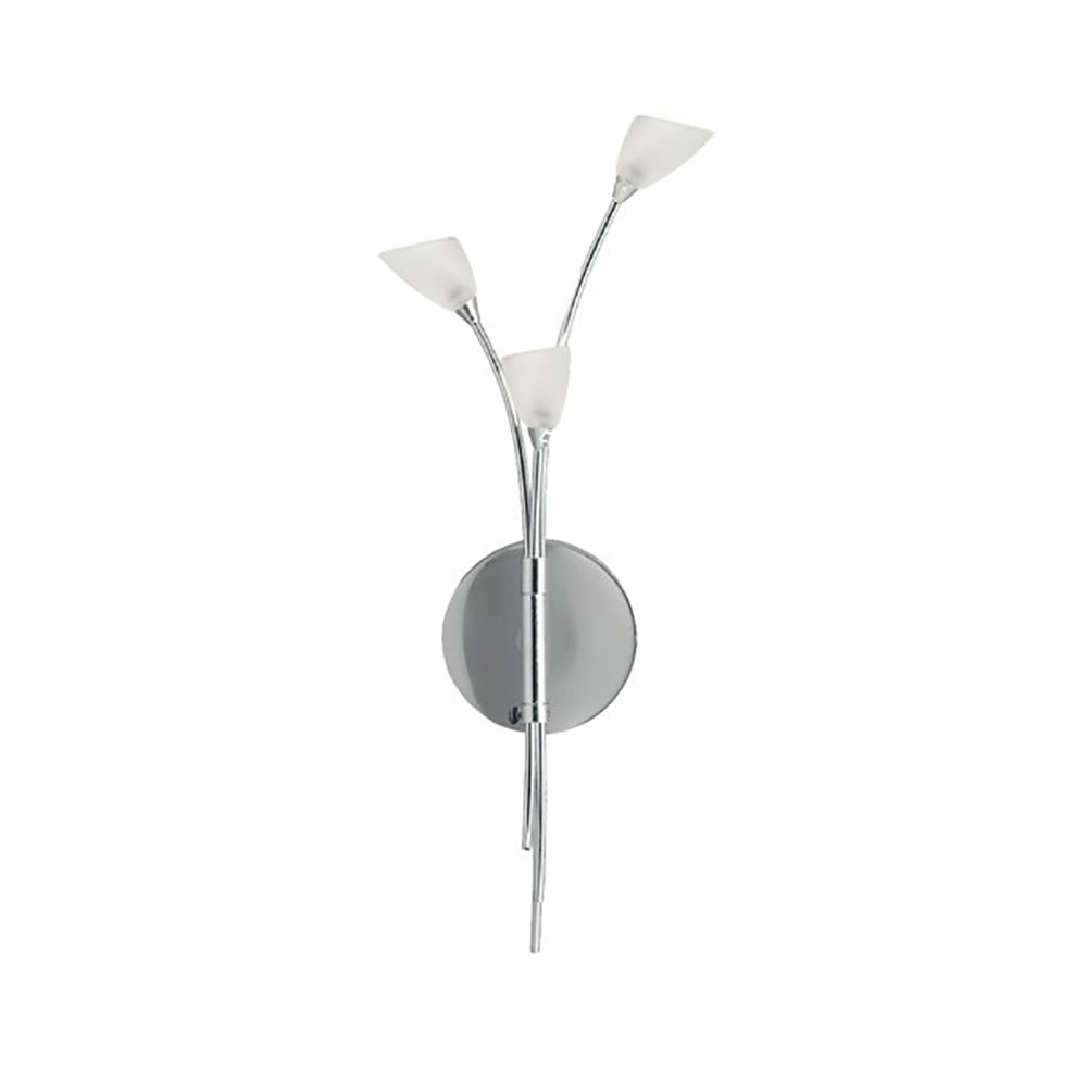 Buy Wall Sconce Australia Xandra Wall Sconce 3 Lights Satin Chrome Glass 3000K - R80228-3B-SC