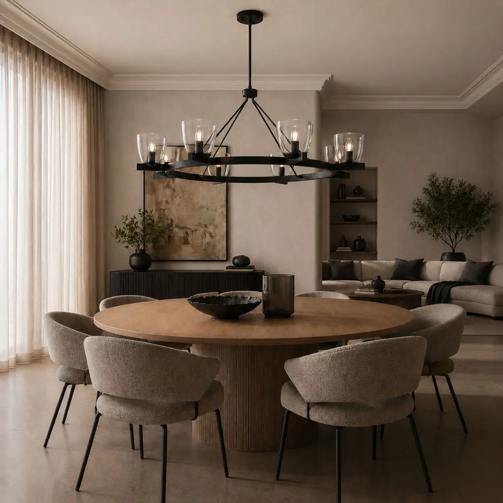 Radam 8 Light Pendant Black - RADAM PE8-BK