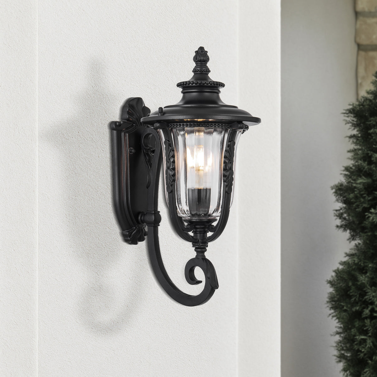 Ramiro 200mm Exterior Wall Light Black - RAMIRO EX20-BK