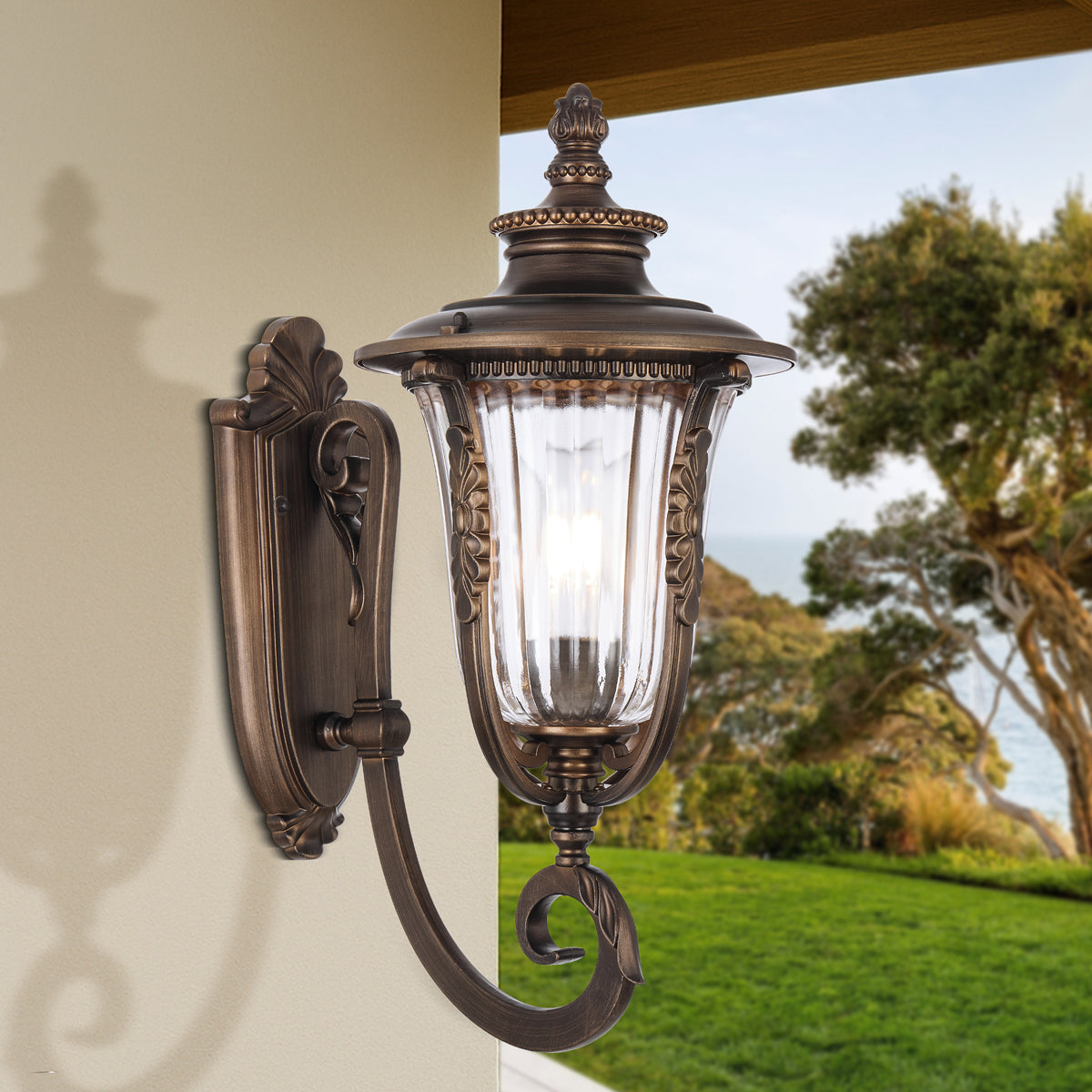 Ramiro 250mm Exterior Wall Light Bronze - RAMIRO EX25-BZ
