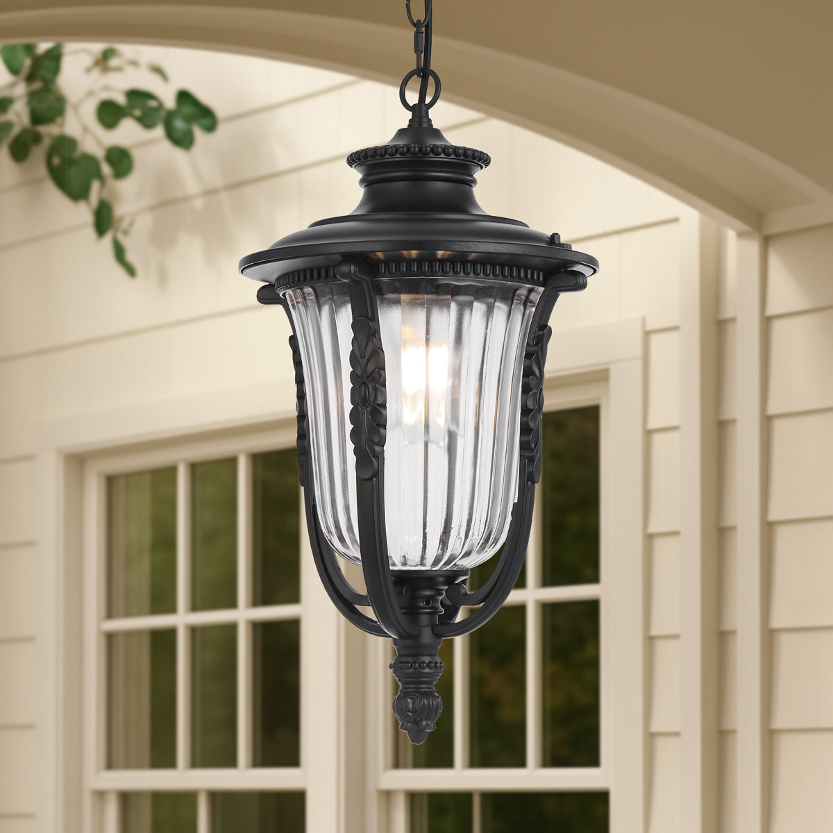Ramiro 250mm Ceiling Lanterns Black - RAMIRO PE25-BK