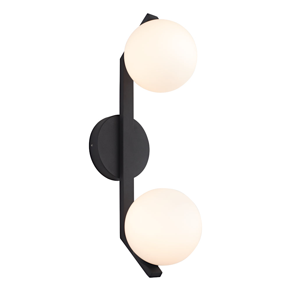 Rayna 2 Light Wall Light Black - RAYN2WBLK