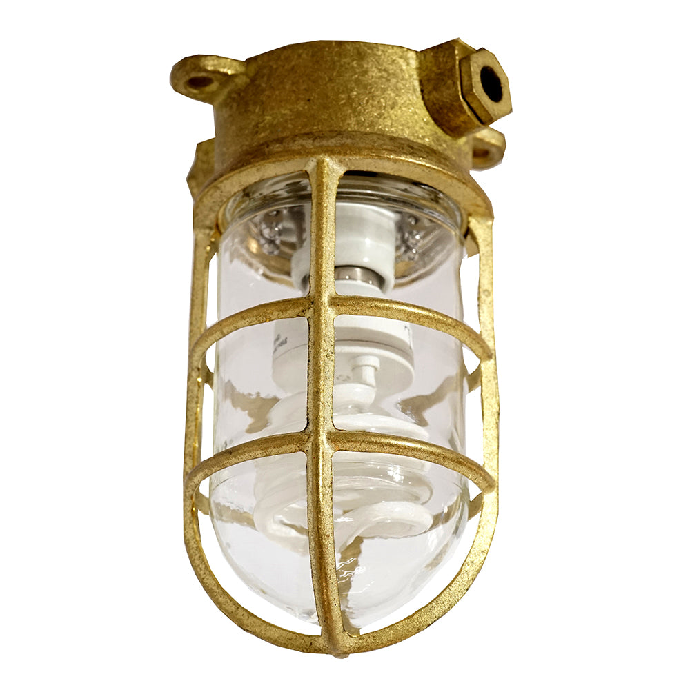 Regatta Outdoor Close To Ceiling Light Solid Brass - 1001206