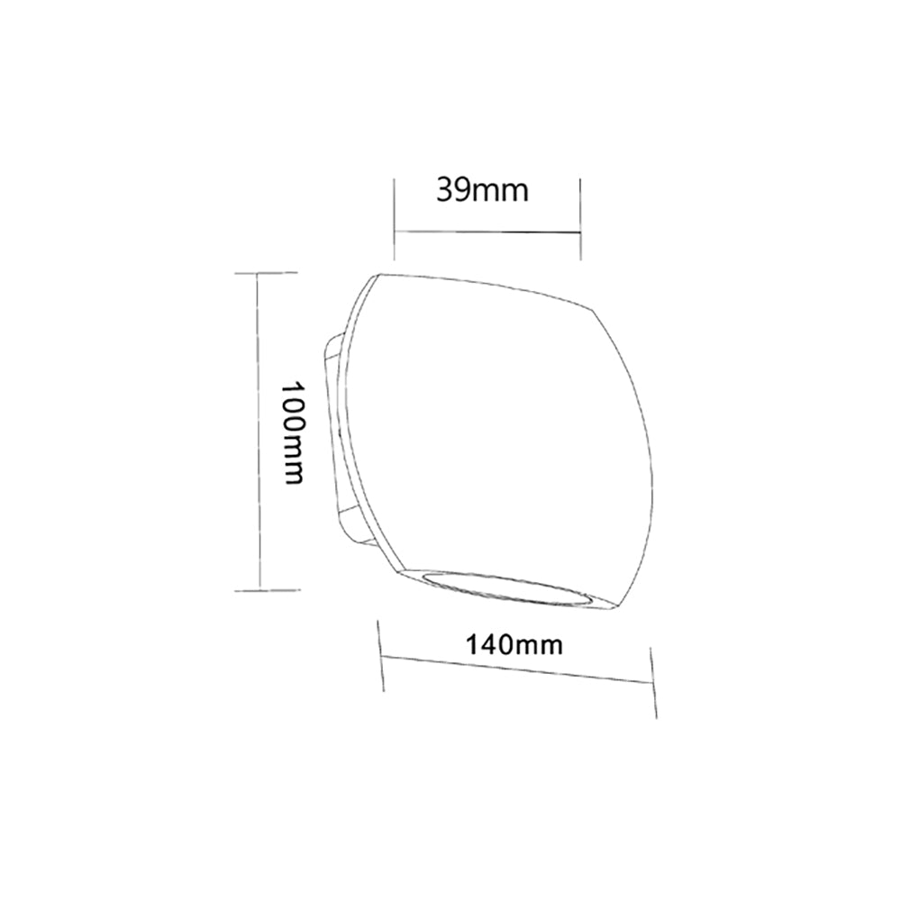 Buy Up / Down Wall Lights Australia REMO LED Exterior Surface Mounted Up/Down Wall Light Black 6.8W 3000K IP54 - REMO1