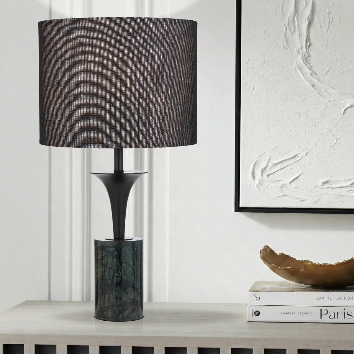 Renara Table Lamp Green & Black - RENARA TL-GNBK