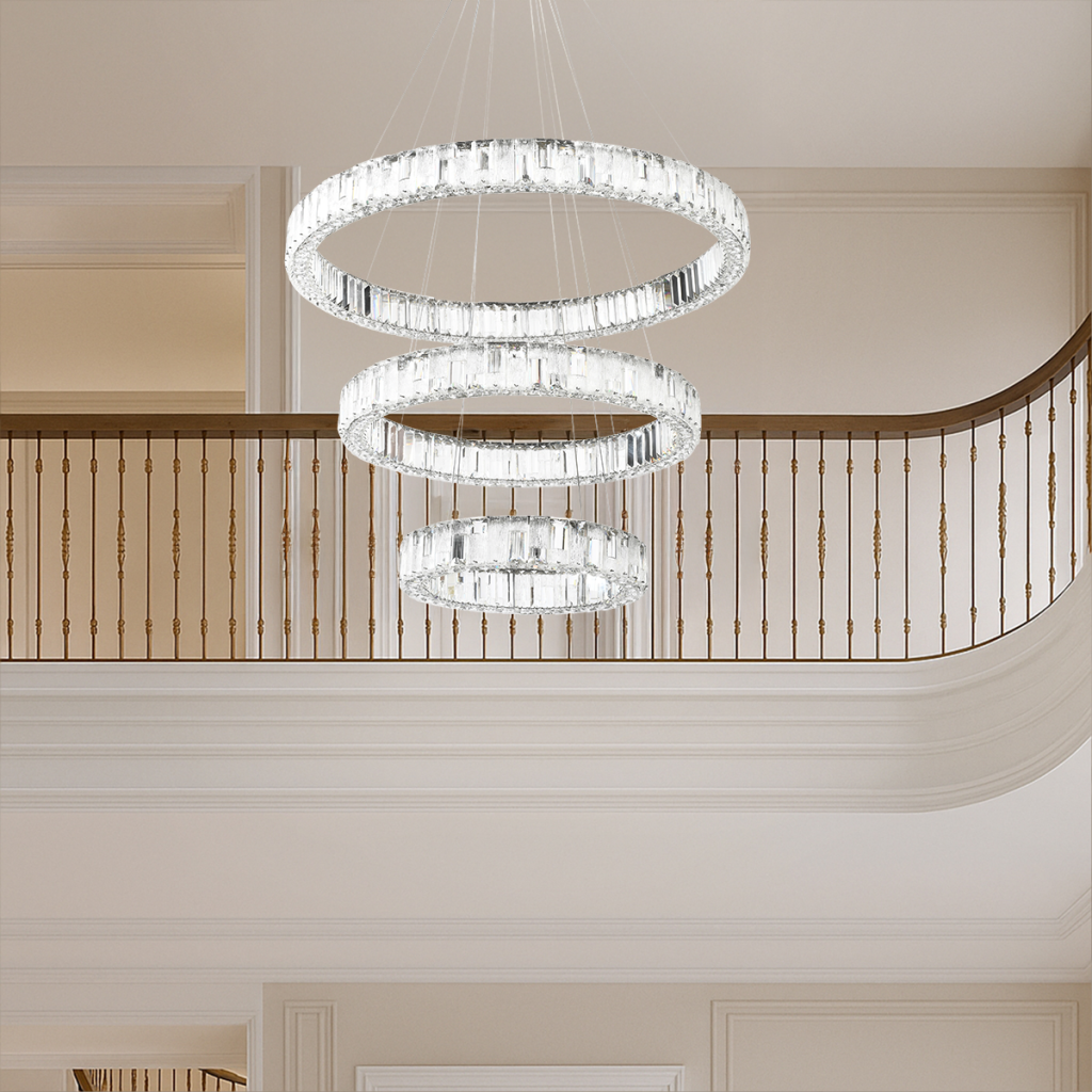 Rias LED 3 Tier Pendant 150W Tri Colour Chrome - RIAS PE3T-CH3C