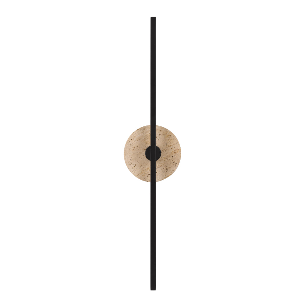 Rimini LED Wall Light 12W 3000K Beige Travertine & Black - RIMINI WB-BEBK