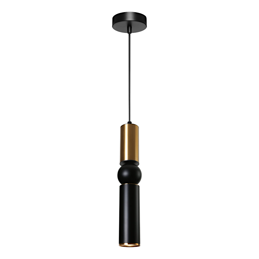 Rolo Mini Pendant Light Black / Gold - ROLO1PBKG