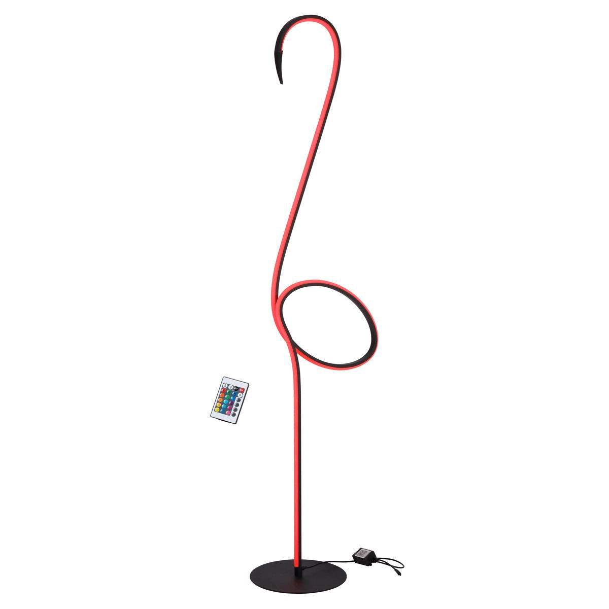 Buy Floor Lamps Australia ROSEUS Flamingo Floor Lamp Black RGB - ROSEUS FL-BK