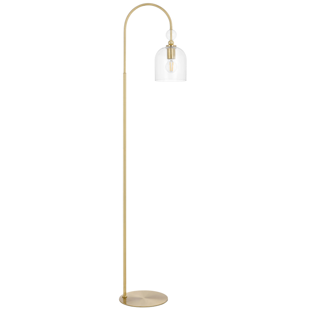 Rotif Floor Lamp Brass & Clear - ROTIF FL-BRS