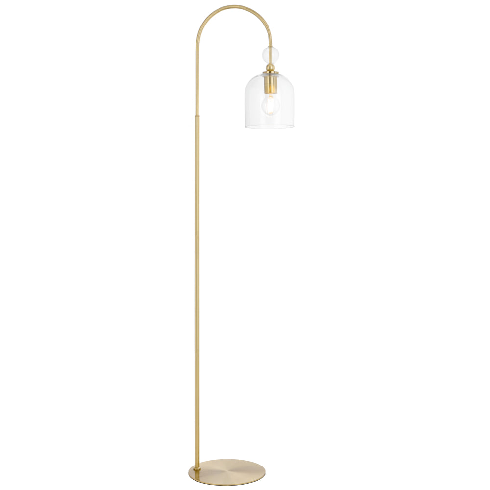 Rotif Floor Lamp Brass & Clear - ROTIF FL-BRS