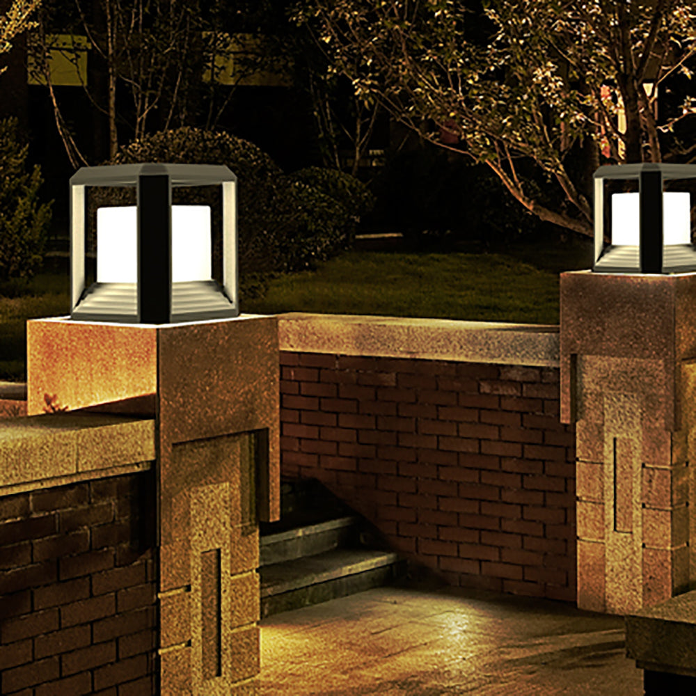 Buy Pillar & Pedestal Lights Australia RUBIK Exterior Pillar Mount LED Light White 20W 3000K IP65 - RUBIK2