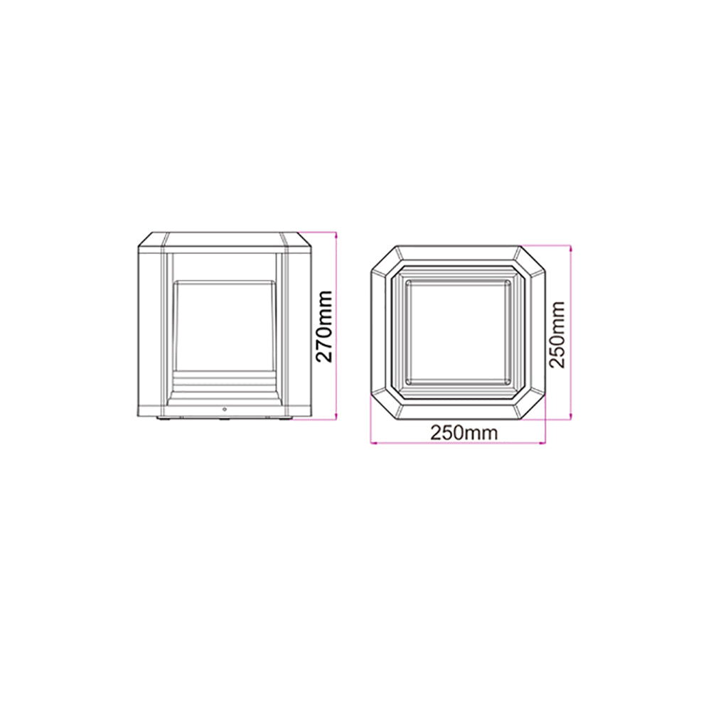 Buy Pillar & Pedestal Lights Australia RUBIK Exterior Pillar Mount LED Light White 20W 3000K IP65 - RUBIK2