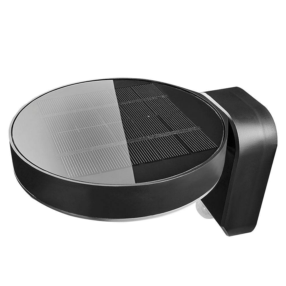 Buy Solar Lights Australia Rica Round Solar Wall Light With Sensor 12V Black Plastic 3000K - 2118141003