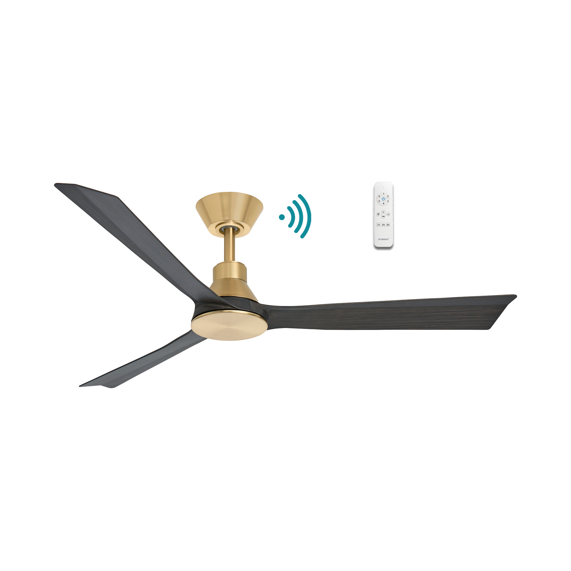 Riviera DC Ceiling Fan 52" 3 Blade Antique Bronze & Charcoal With WIFI Remote - MRDC133ACH