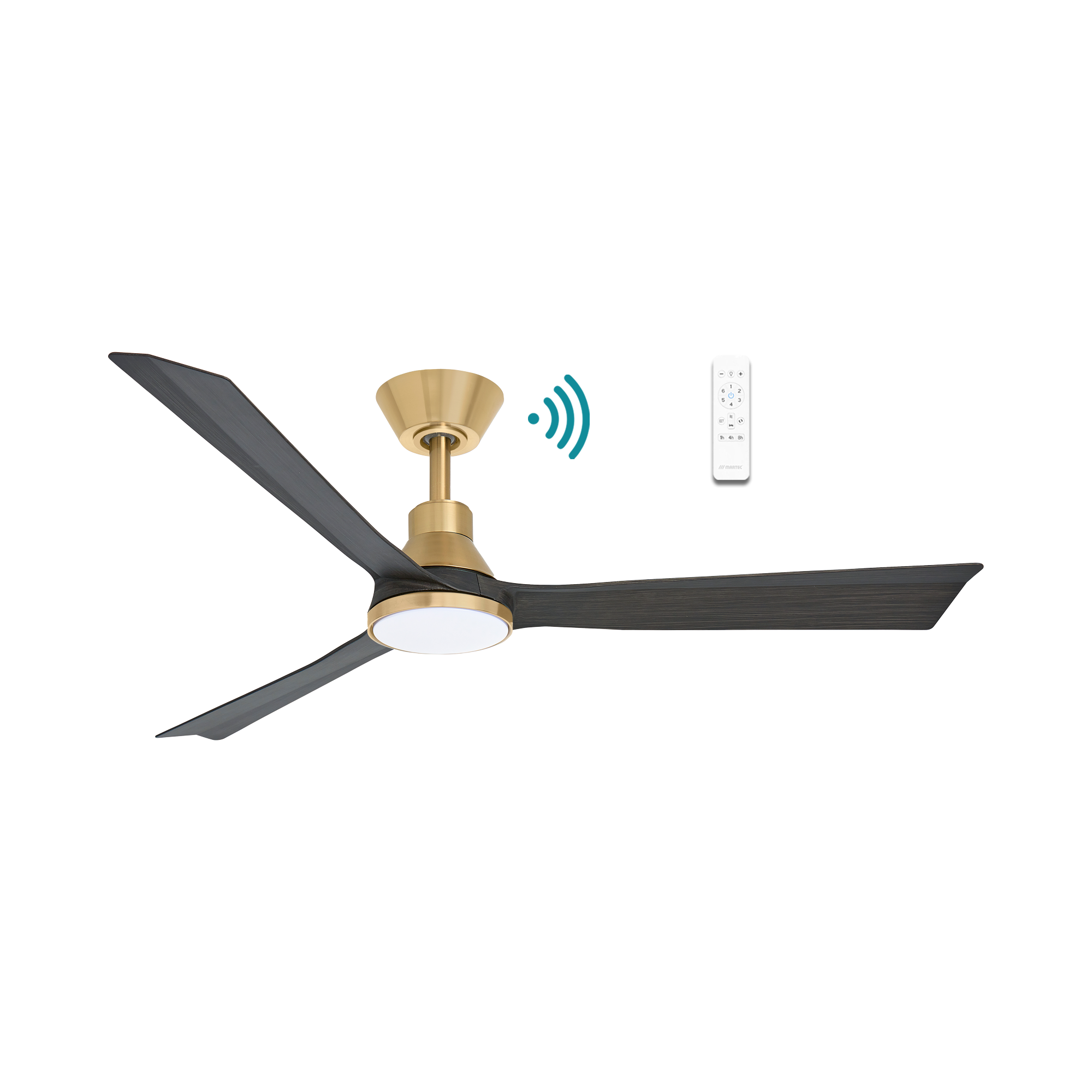 Riviera DC Ceiling Fan With LED Light 52" 3 Blade Antique Bronze & Charcoal With WIFI Remote - MRDC1333ACH