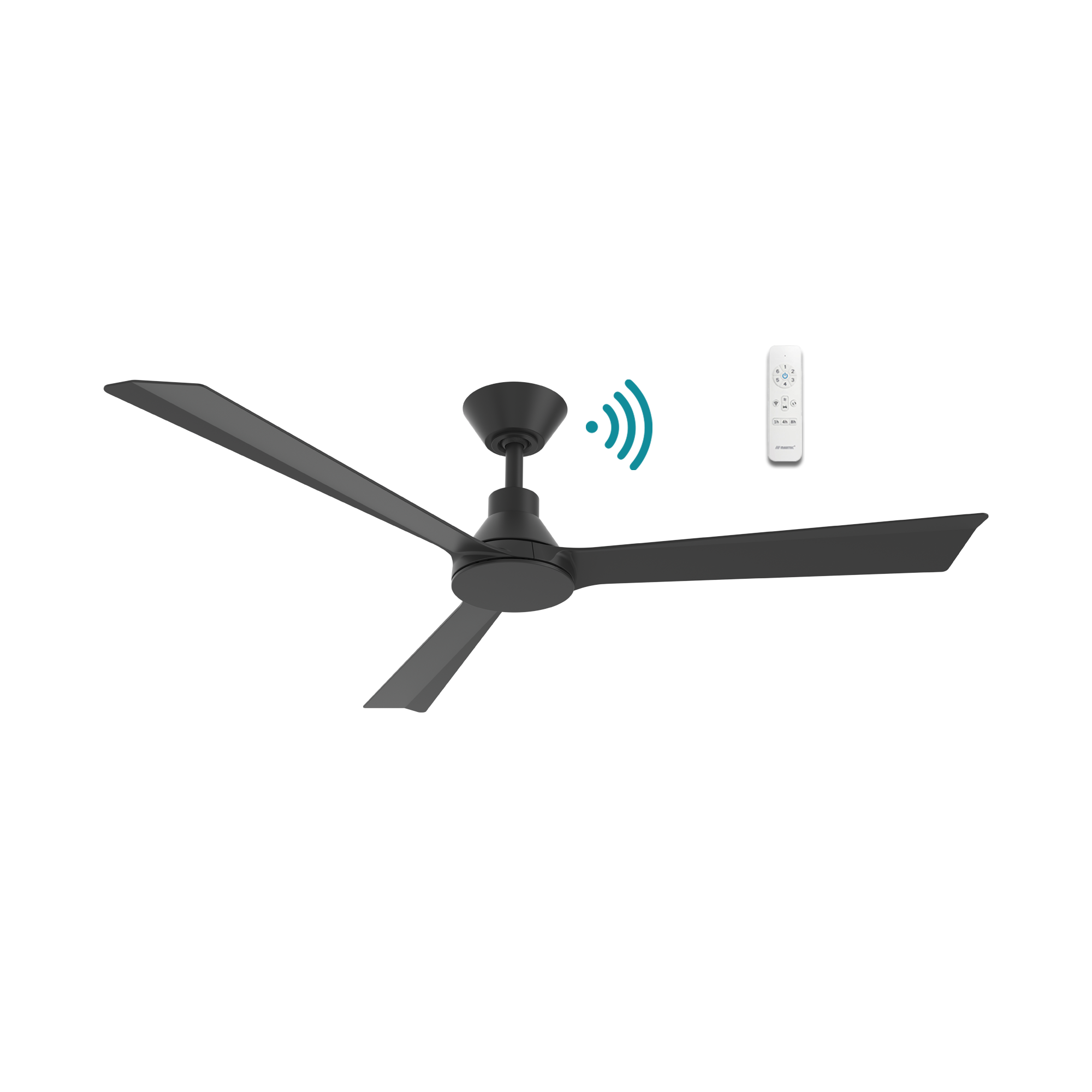 Riviera DC Ceiling Fan 52" 3 Blade Matt Black With WIFI Remote - MRDC133M