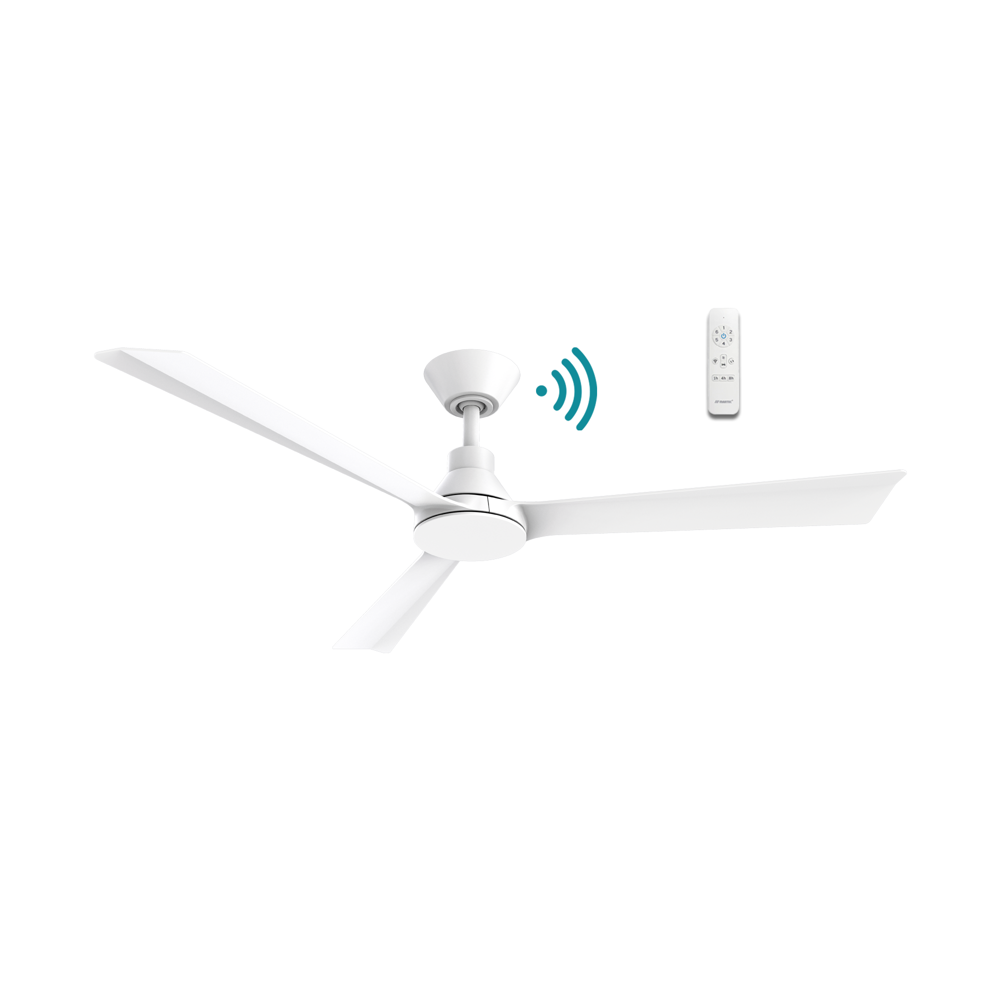 Riviera DC Ceiling Fan 52" 3 Blade Matt White With WIFI Remote - MRDC133W