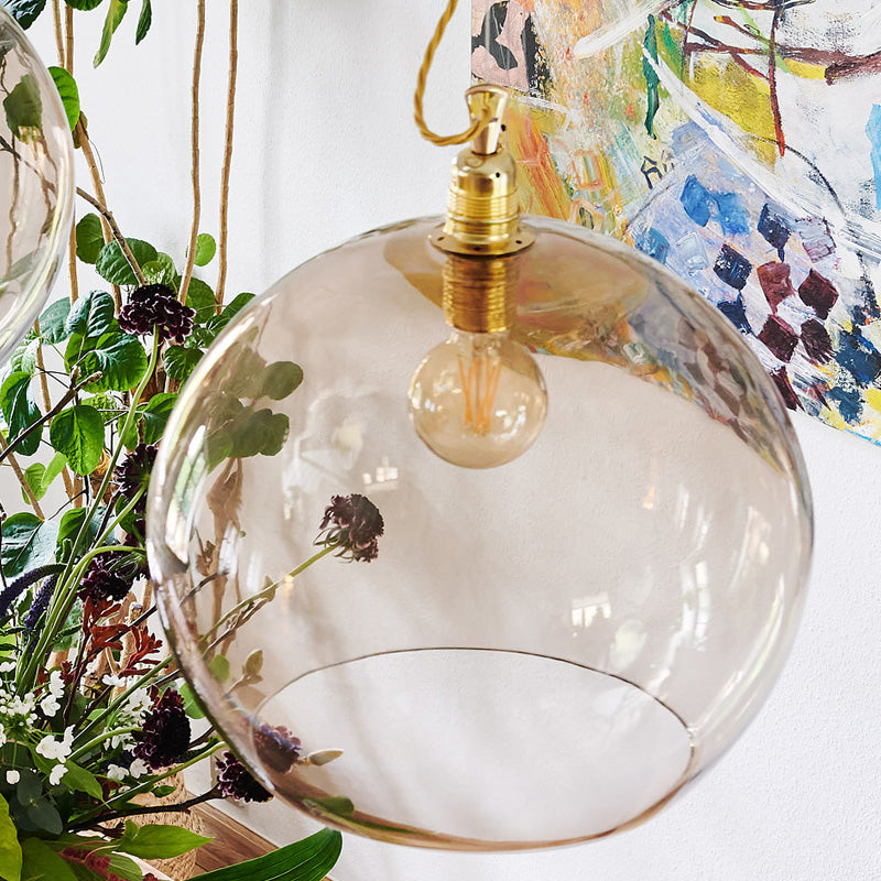 Buy Pendant Lights Australia Rowan Pendant Light W390mm Glass Matt Gold - LA1017