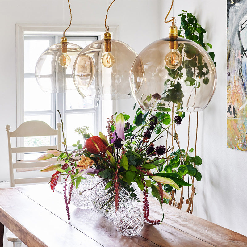 Buy Pendant Lights Australia Rowan Pendant Light W390mm Glass Matt Gold - LA1017