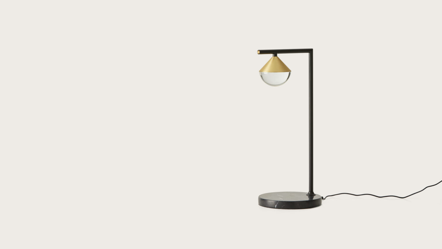 Nino LED Table Lamp 7W 3000K Matt Black & Matt Brass - ARO.S1275