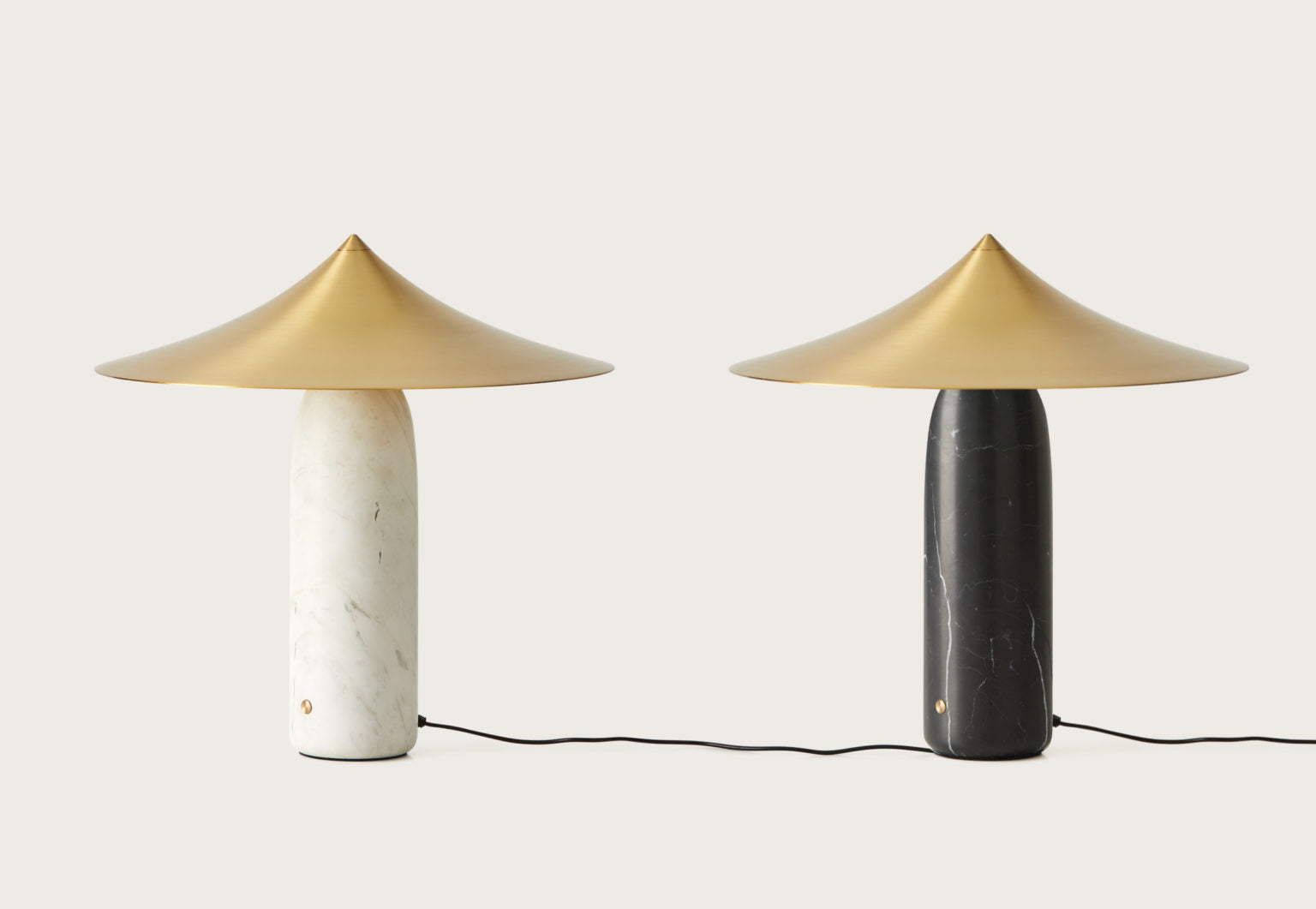Kine LED Table Lamp White Marble 3 Colour Variants
