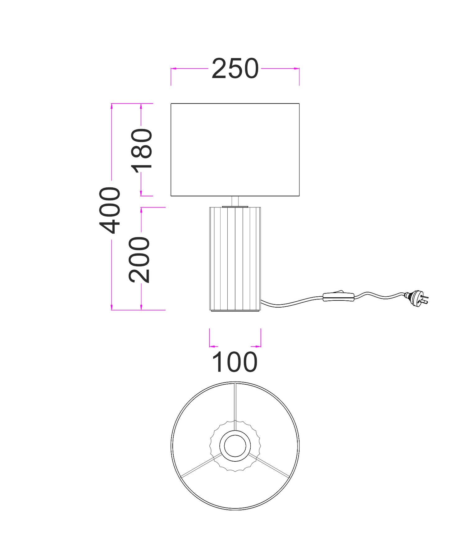 Sagitta Small Oblong Table Lamp Beige & Cream - SAGITTA-T1