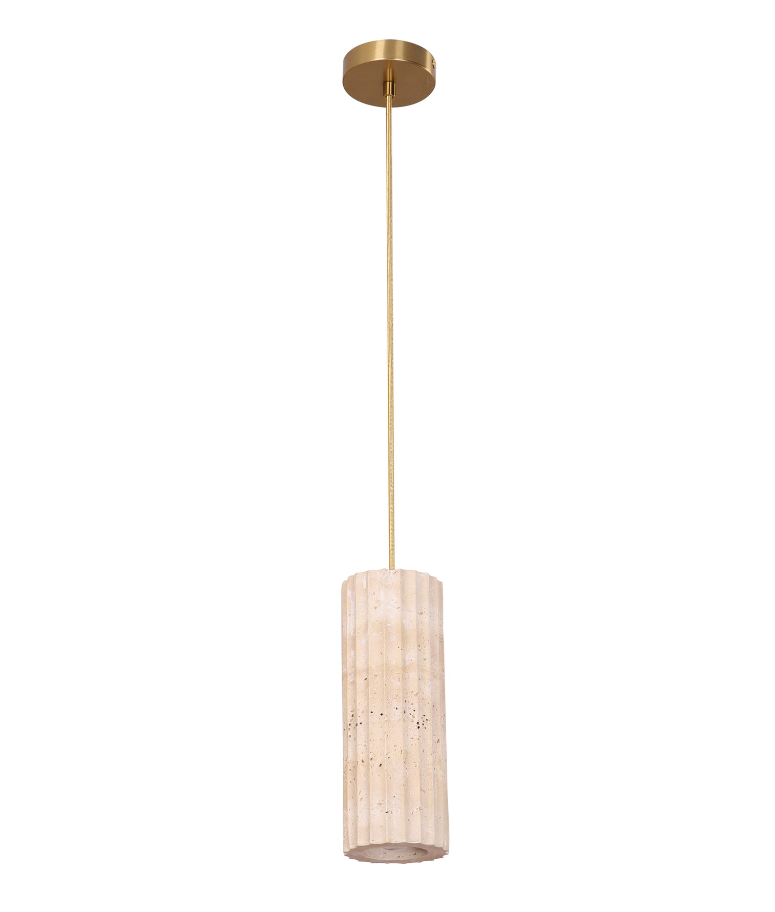 Sagitta Oblong Pendant Light Beige & Brass - SAGITTA1