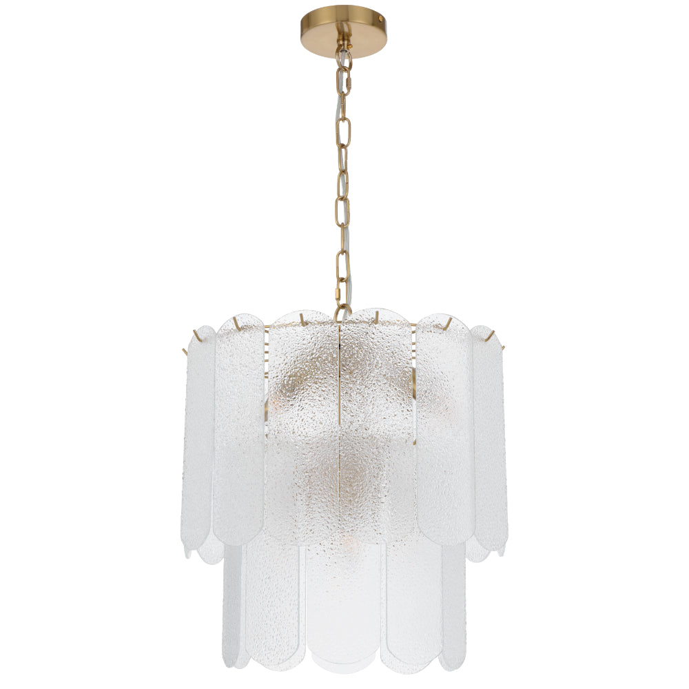 Samona 8 Light Pendant Antique Gold & Clear - SAMONA PE08-AGCL