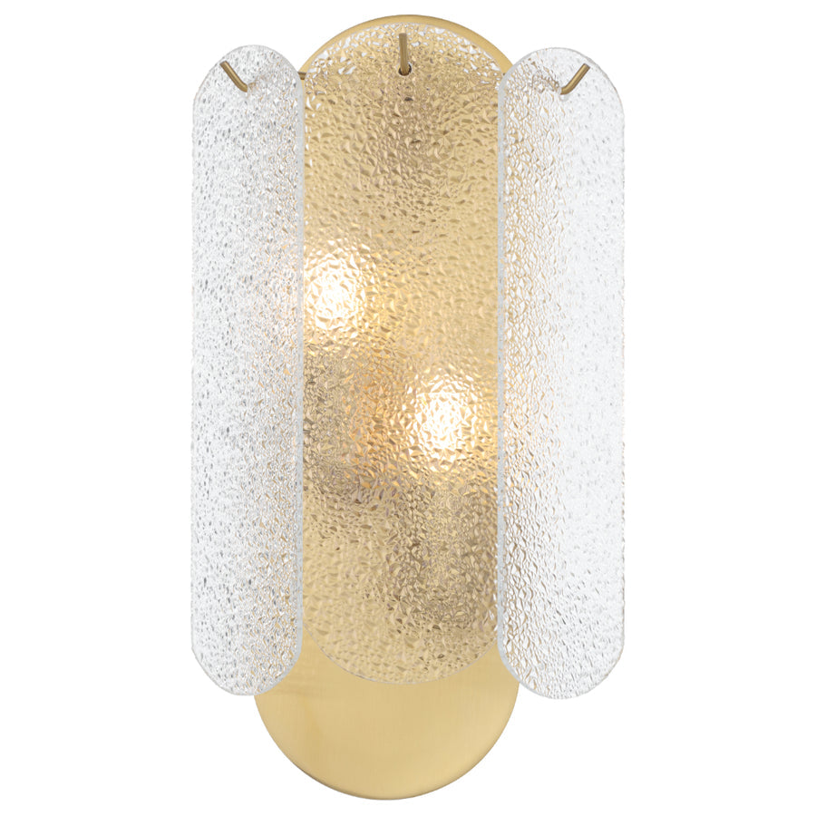 Samona Wall Light Antique Gold & Clear - SAMONA WB-AGCL