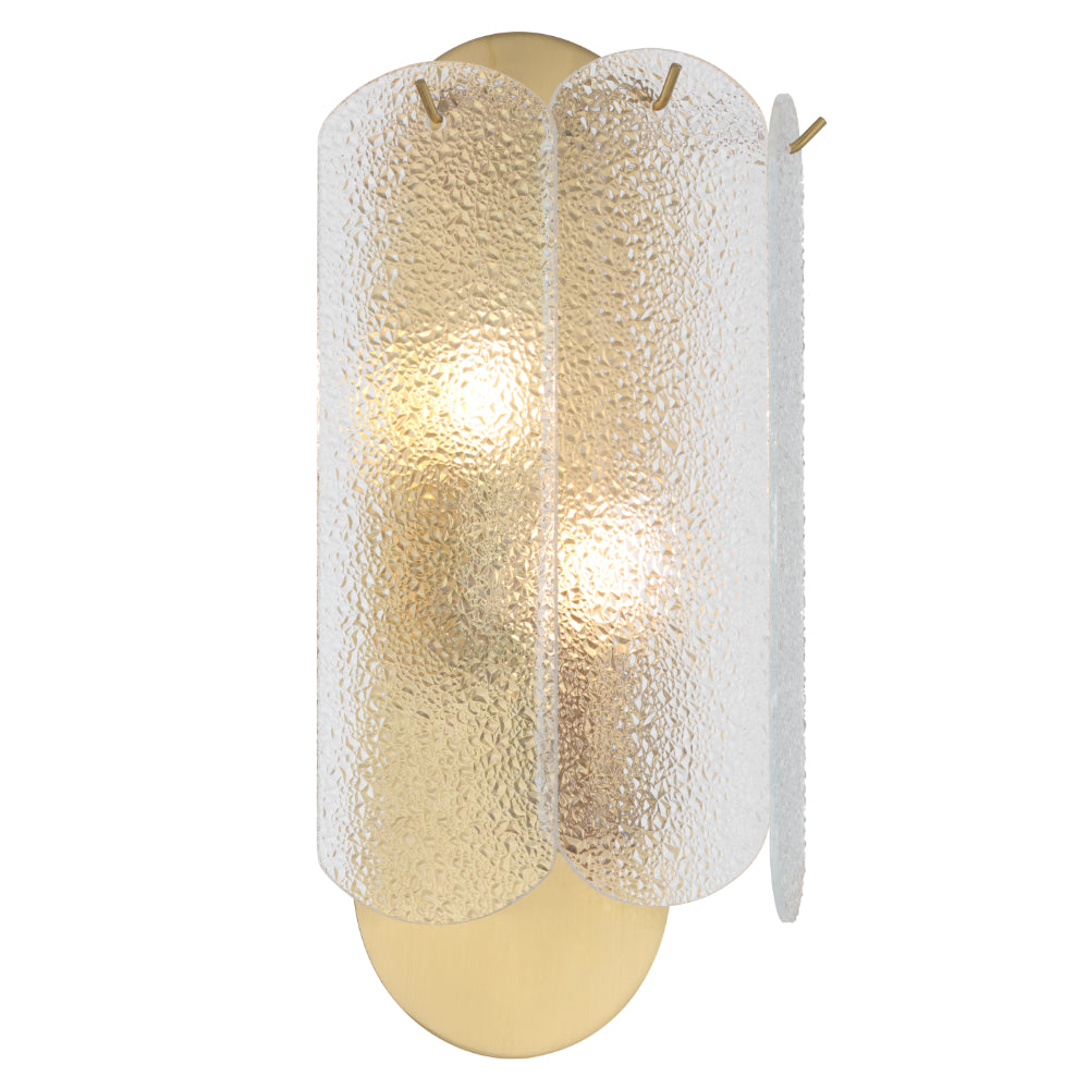 Samona Wall Light Antique Gold & Clear - SAMONA WB-AGCL