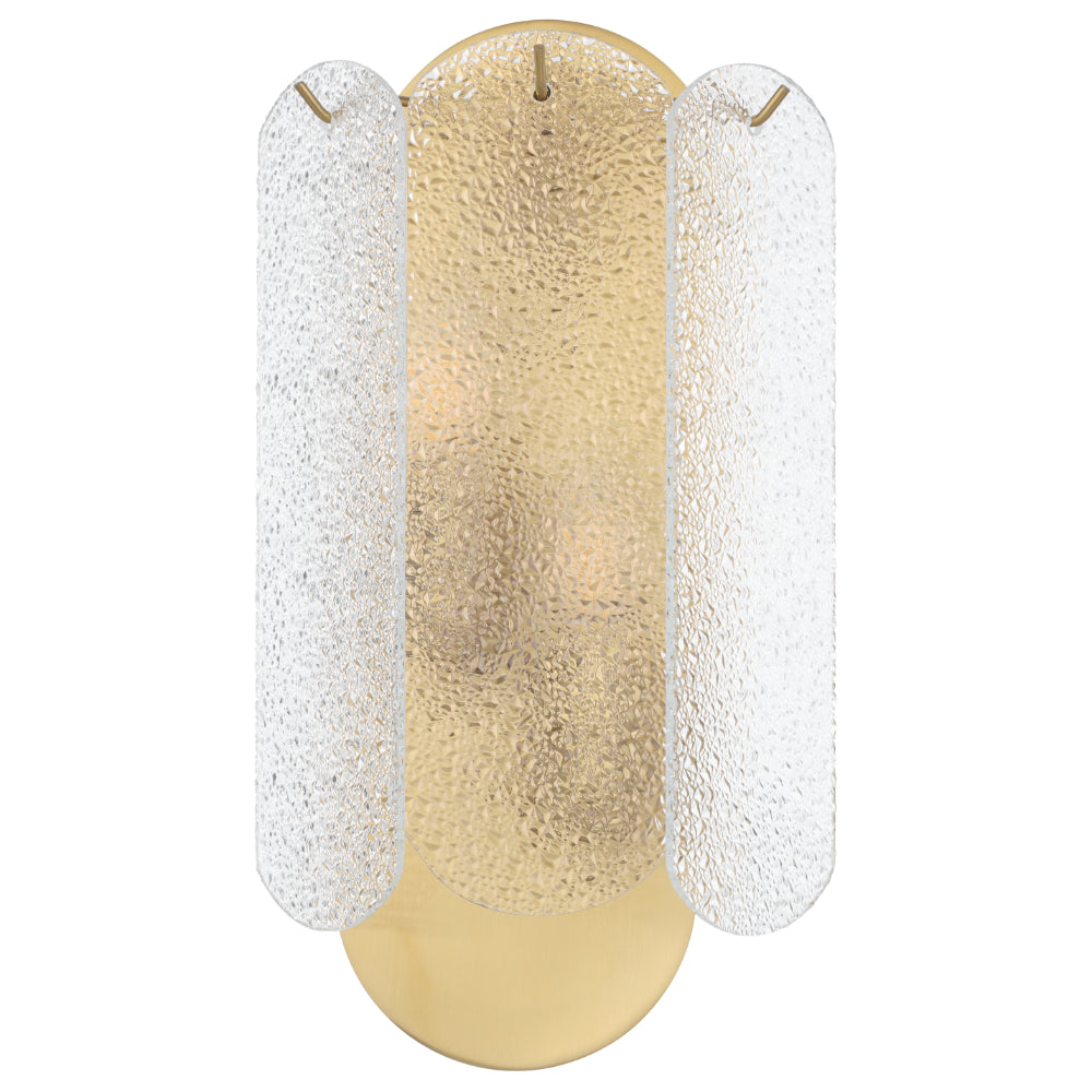 Samona Wall Light Antique Gold & Clear - SAMONA WB-AGCL