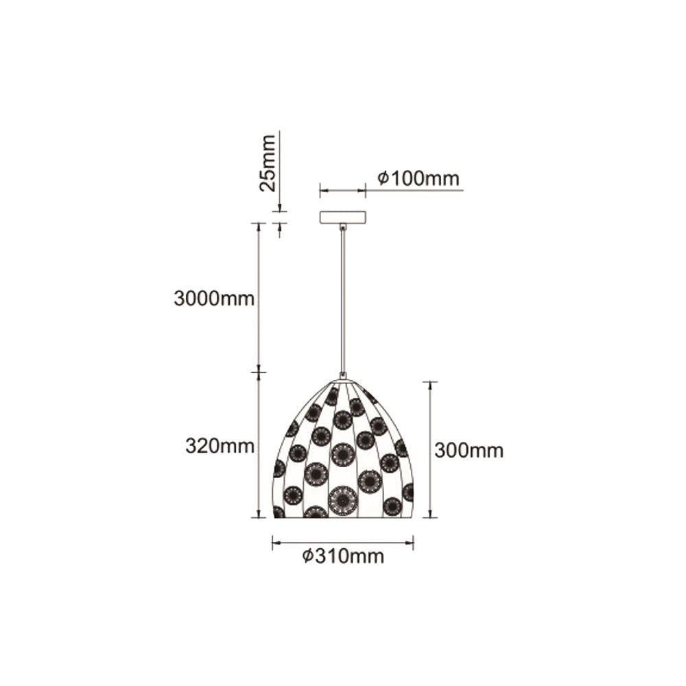 Buy Pendant Lights Australia Interior Embossed Ellipse Chrome 1 Light Pendant - SARI2