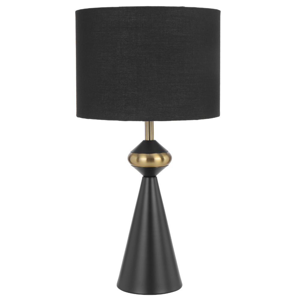 Satillo Table Lamp Black & Antique Gold - SATILLO TL-BK