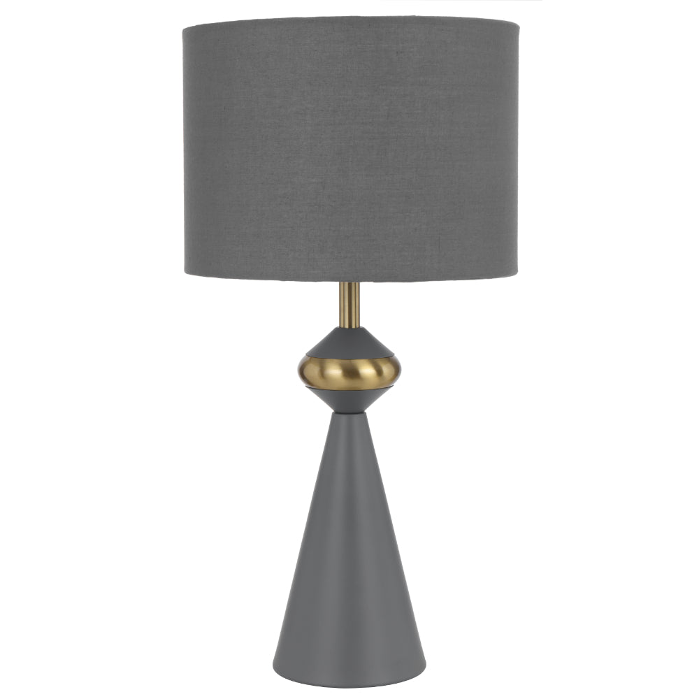Satillo Table Lamp Grey & Antique Gold - SATILLO TL-GY