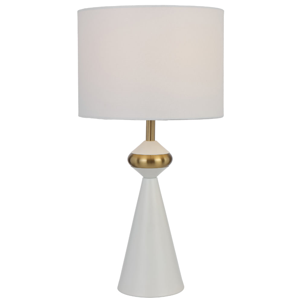 Satillo Table Lamp White & Antique Gold - SATILLO TL-WH