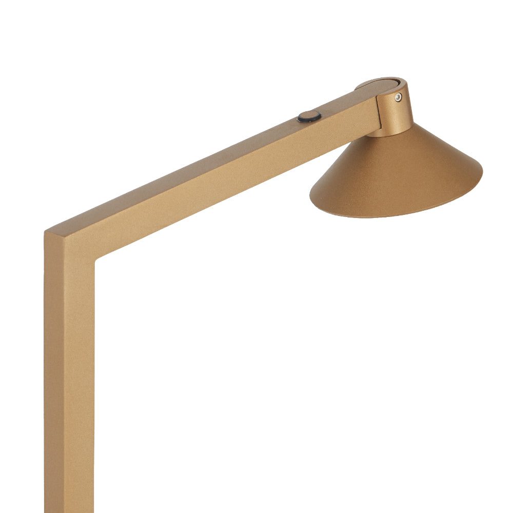 Satrom LED Floor Lamp 6W 3000K Antique Brass & White - SATROM FL-ABWH