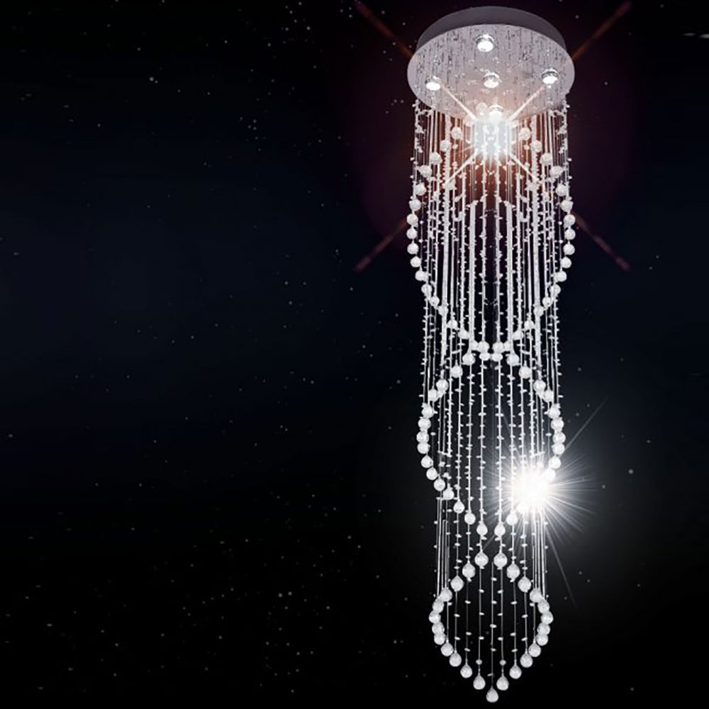 Buy Pendant Lights Australia Savina 5 Light Pendant 1800mm Chrome/Clear SAVINA PE18-CH