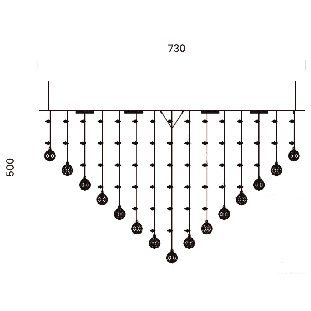 Buy Flush Mount Lights Australia Savina 14 Light 730mm Flush Mount Chrome & Clear - SAVINA CTC73-CH
