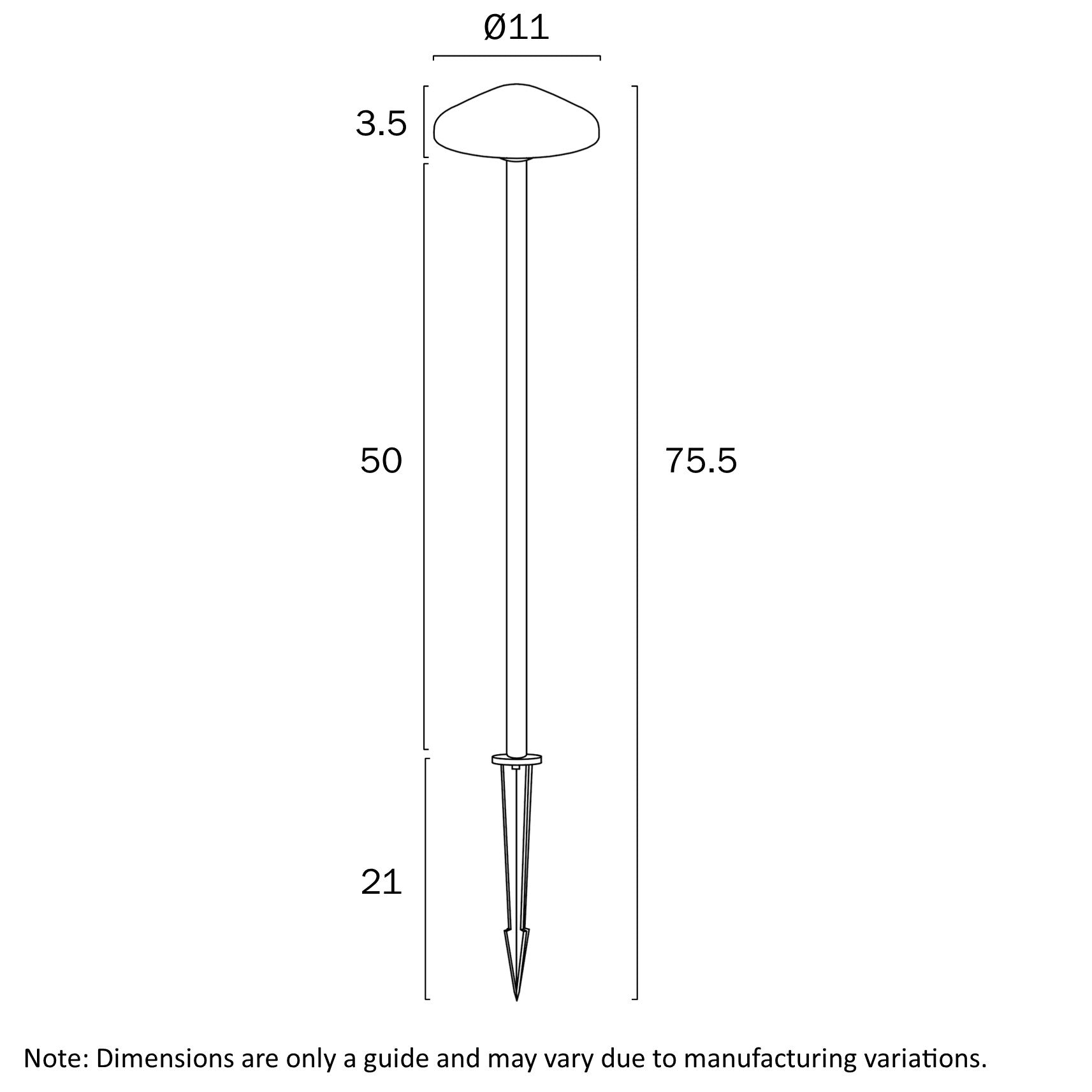 Scape LED Spotlight 24V 3W 3000K Rust - SCAPE PT3-RST324
